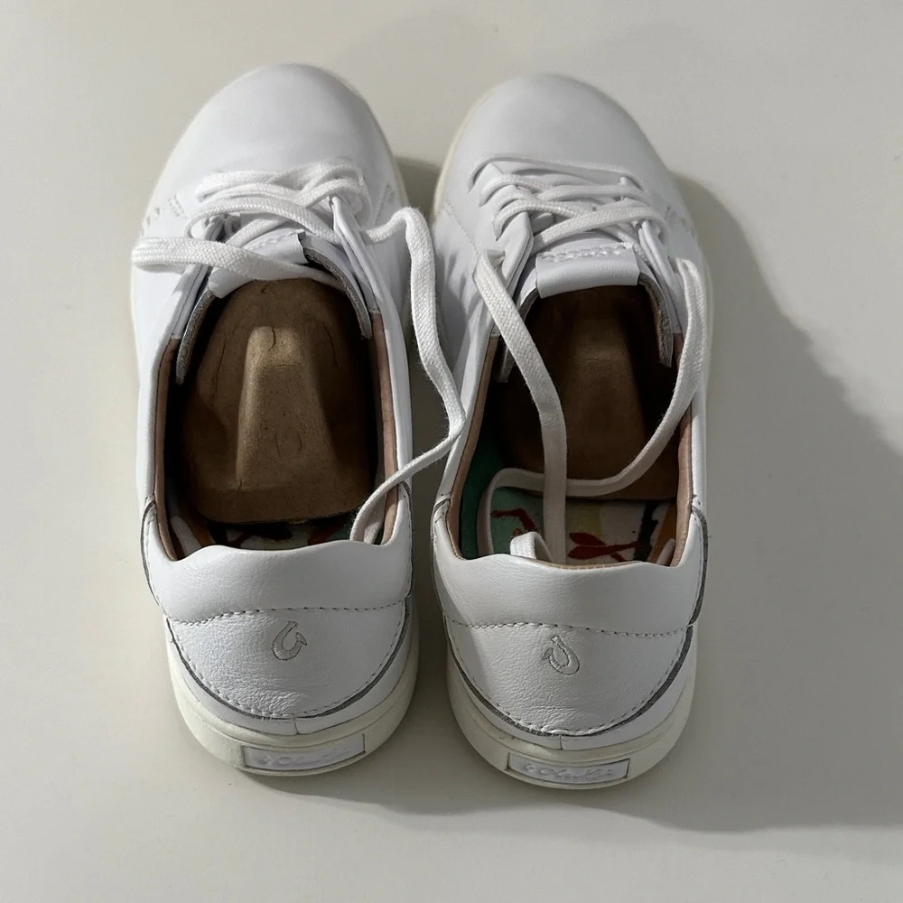 Olukai White Leather Sneaker - Picture 4 of 5